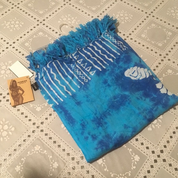 🆕 Adult Blue Sarong, OSFM, NWT - Picture 6 of 6